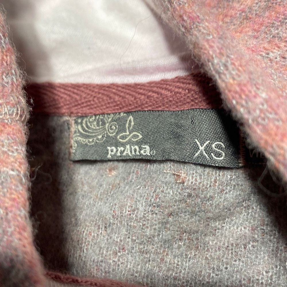 Prana Mattea Sweater Funnel Neck Wool Blend Sweater Pink Cozy Outdoor Hiking XS - Picture 7 of 9